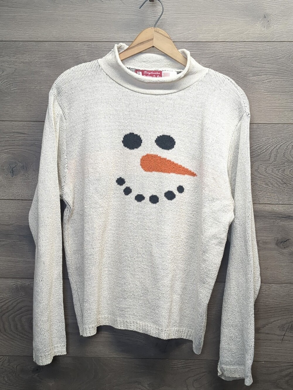 Binghamton Knitting Co. Snowman Sweater Women's Size XL